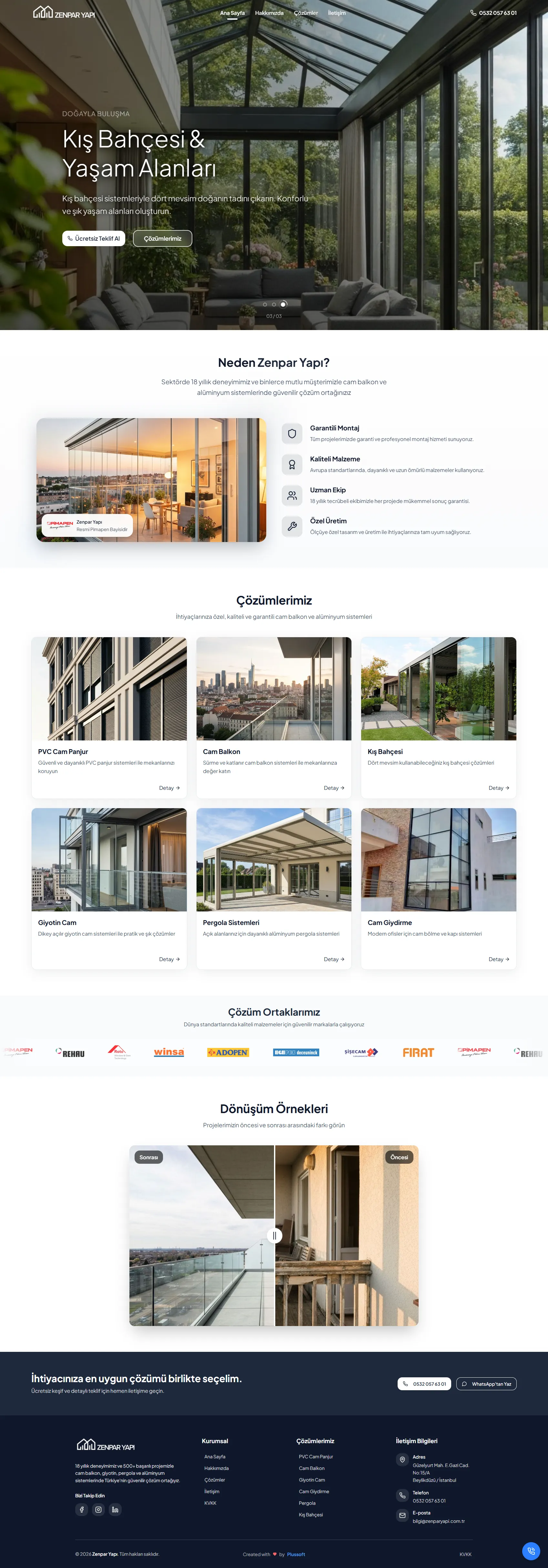 Cam balkon sektöründen kurumsal site