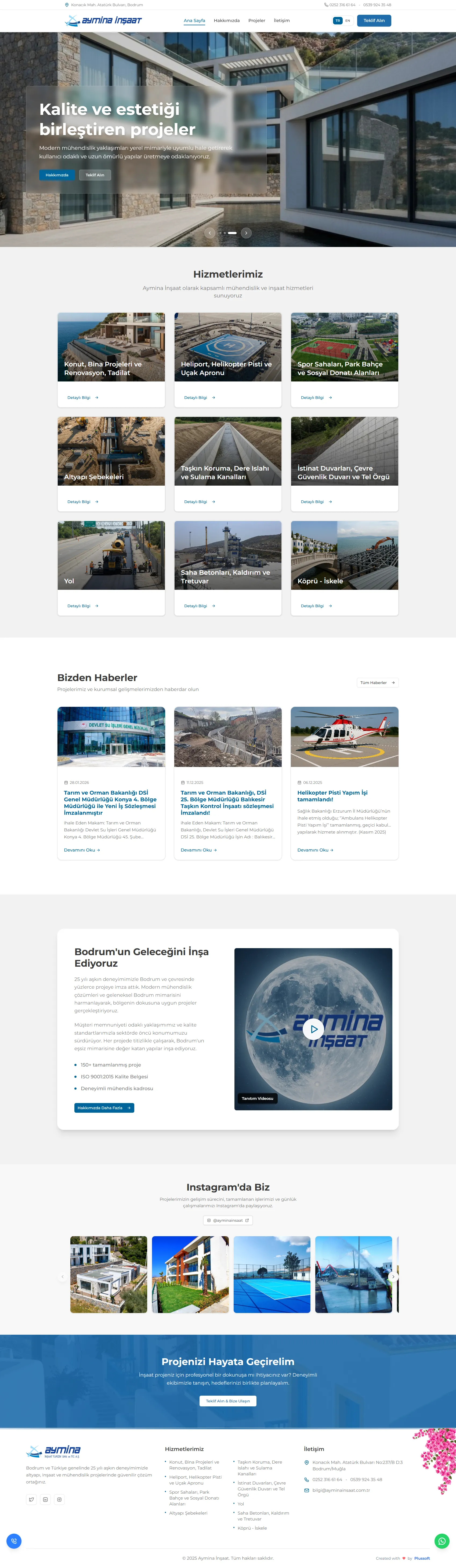İnşaat sektöründen kurumsal site