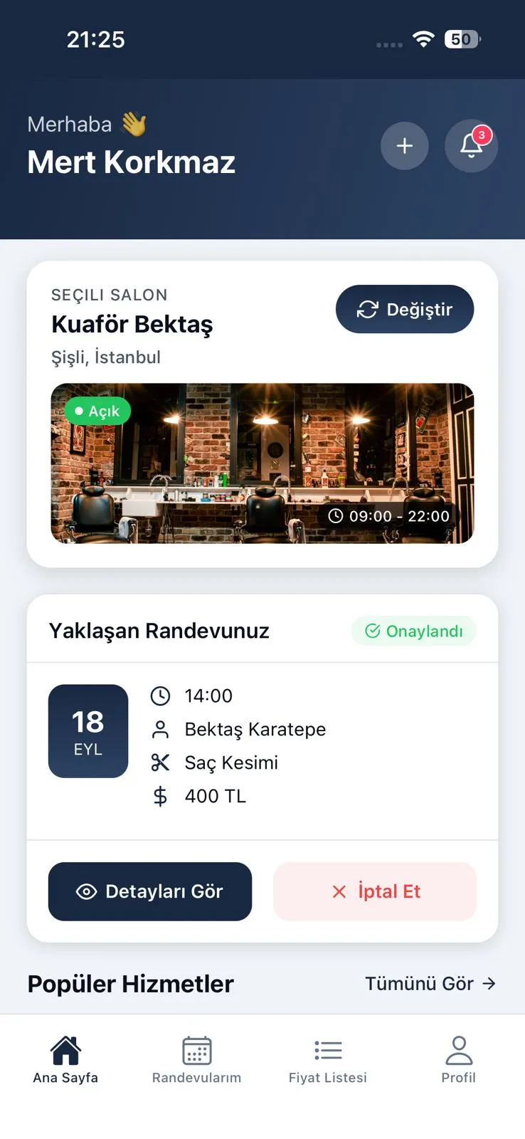 Mobil Uygulama Ekranı